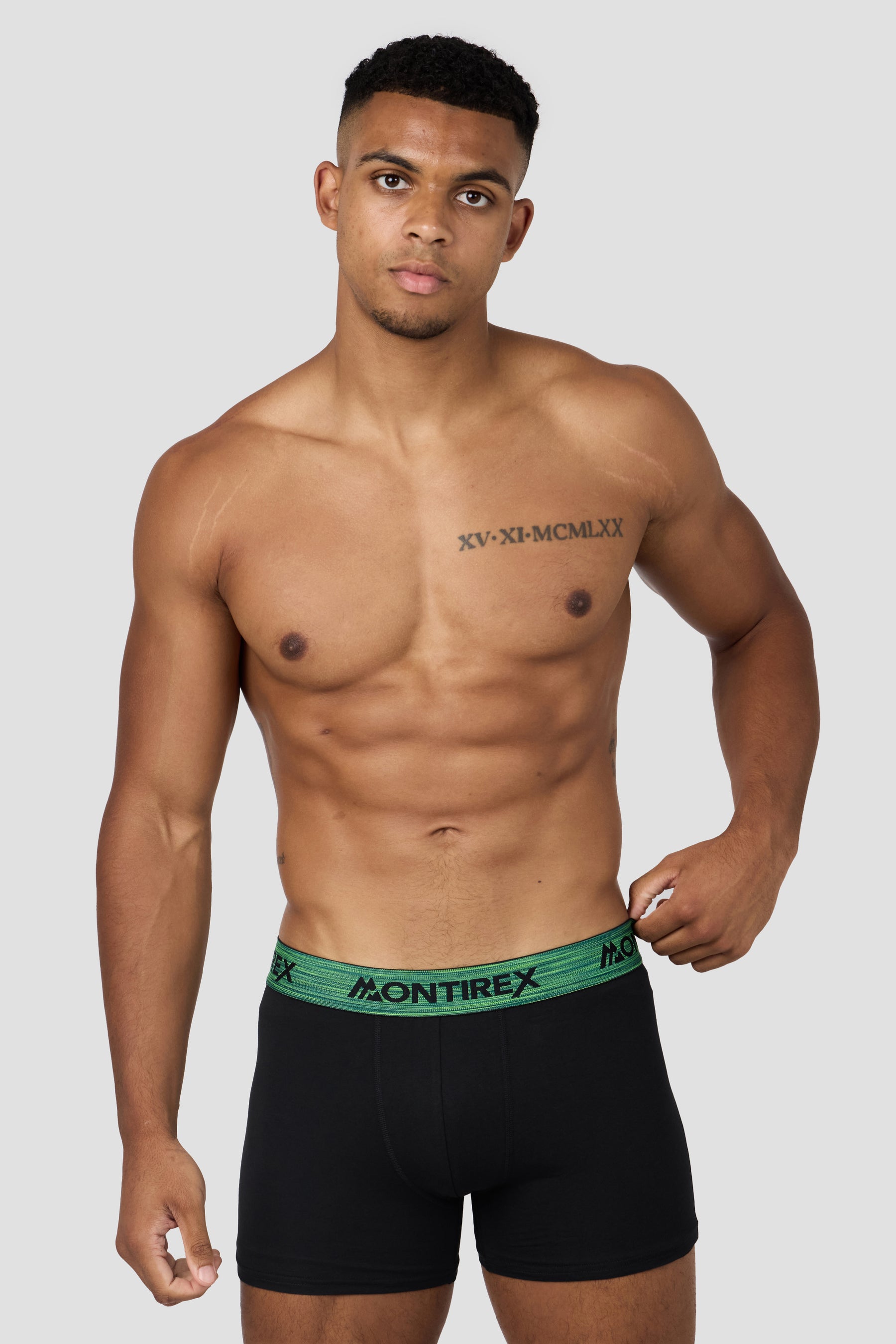 3 Pack Trail Boxer - Black/Grey/Blue/Grey