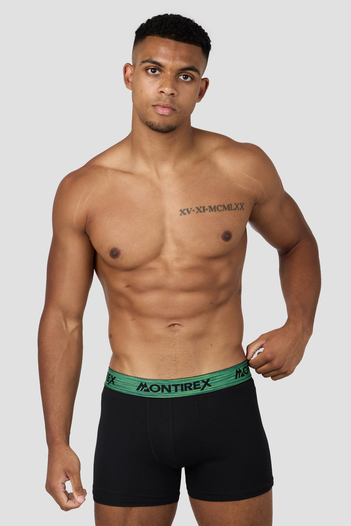 3 Pack Trail Boxer - Black/Grey/Blue/Grey