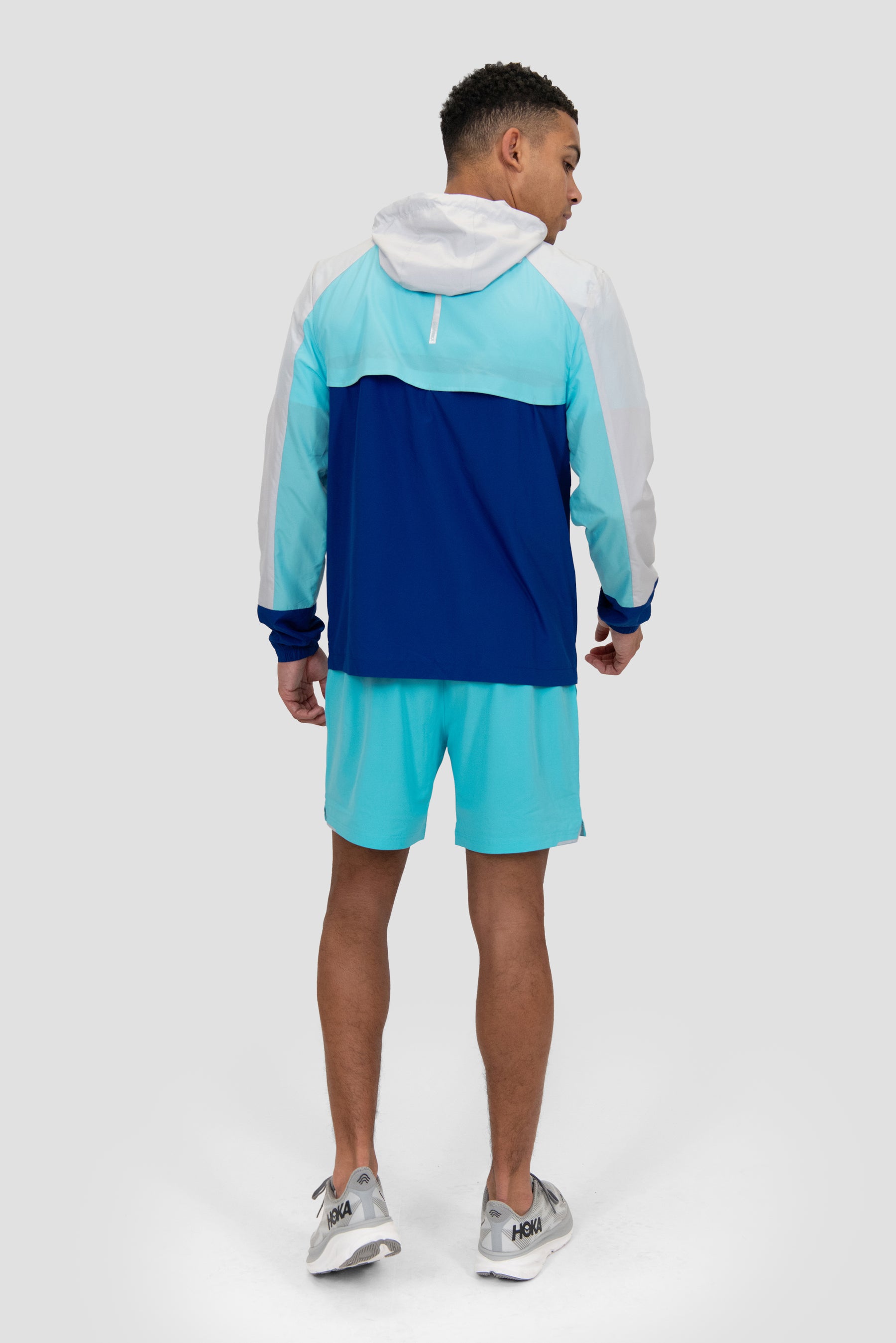 Breeze Windbreaker - Light Smoke Grey/Neon Sky/Marine Blue