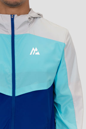 Breeze Windbreaker - Light Smoke Grey/Neon Sky/Marine Blue