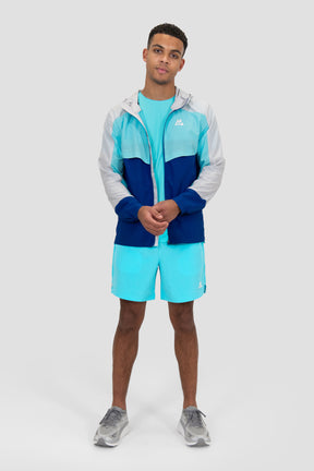 Breeze Windbreaker - Light Smoke Grey/Neon Sky/Marine Blue