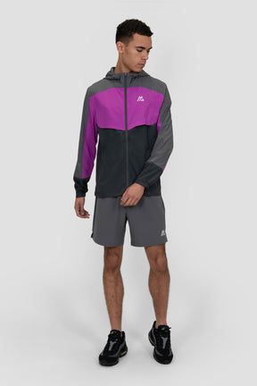 Breeze Windbreaker - Cement Grey/Electric Purple/Asphalt