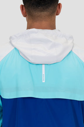 Breeze Windbreaker - Light Smoke Grey/Neon Sky/Marine Blue