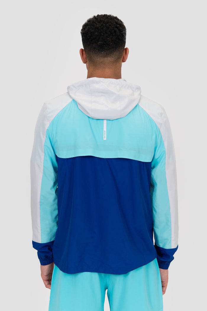 Breeze Windbreaker - Light Smoke Grey/Neon Sky/Marine Blue