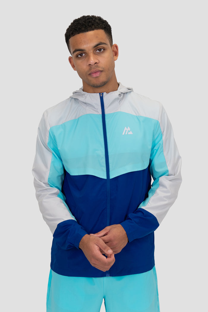 Breeze Windbreaker - Light Smoke Grey/Neon Sky/Marine Blue