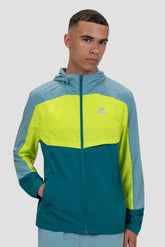 Breeze Windbreaker - Dry Smoke/Electric Lime/Acropora