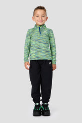 Infant Boys Trail 1/4 Zip/Pant Set - Blue/Neon Green/Black