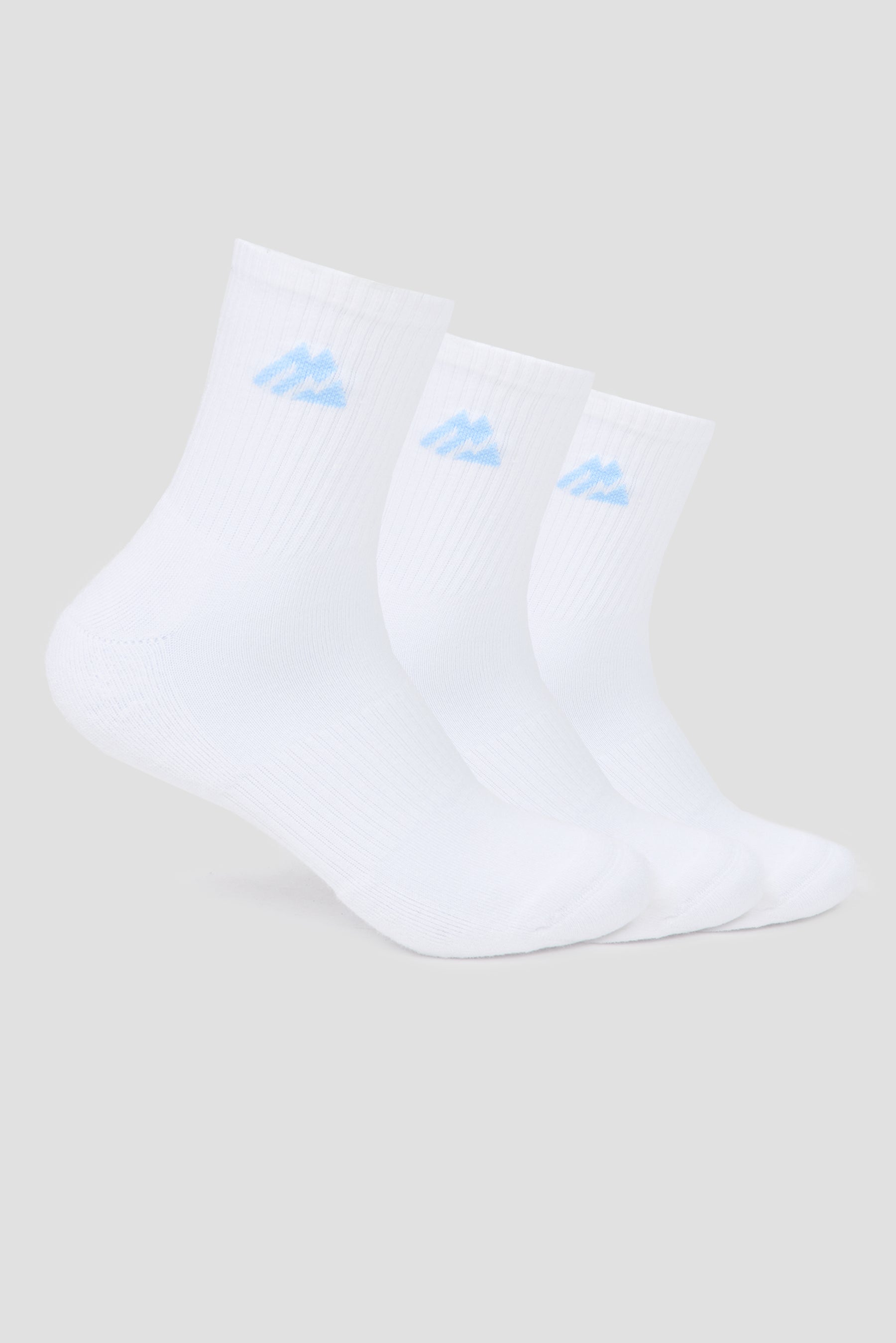 Women's Multi Crew Sock 3 Pack - White/Blissful Blue