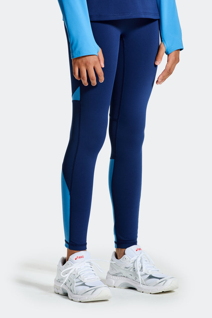 Girls Dash Legging - Agency/Denim Blue