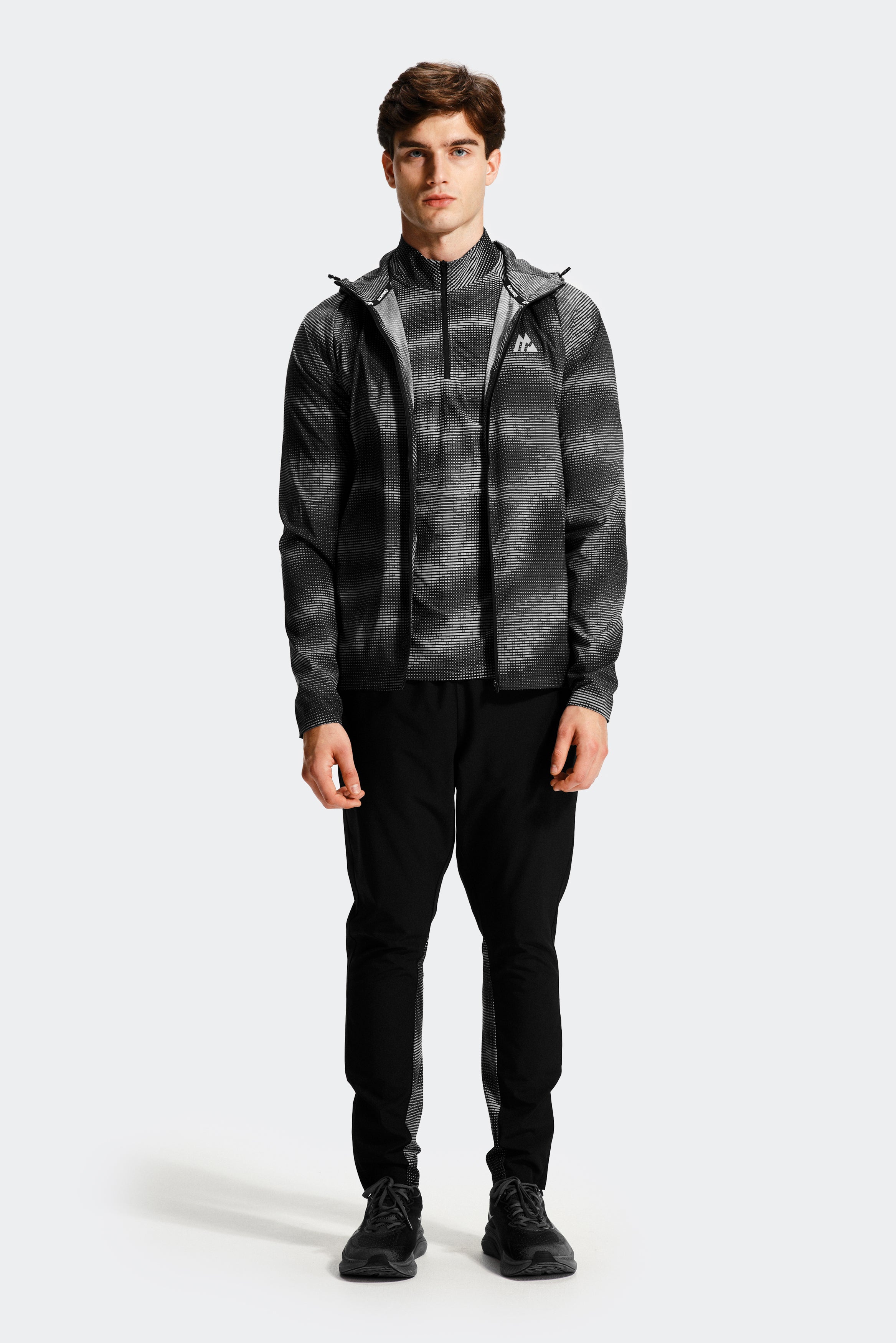 Montirex Haze 1/4 Zip Gymwear – Black/Asphalt Sportswear Top