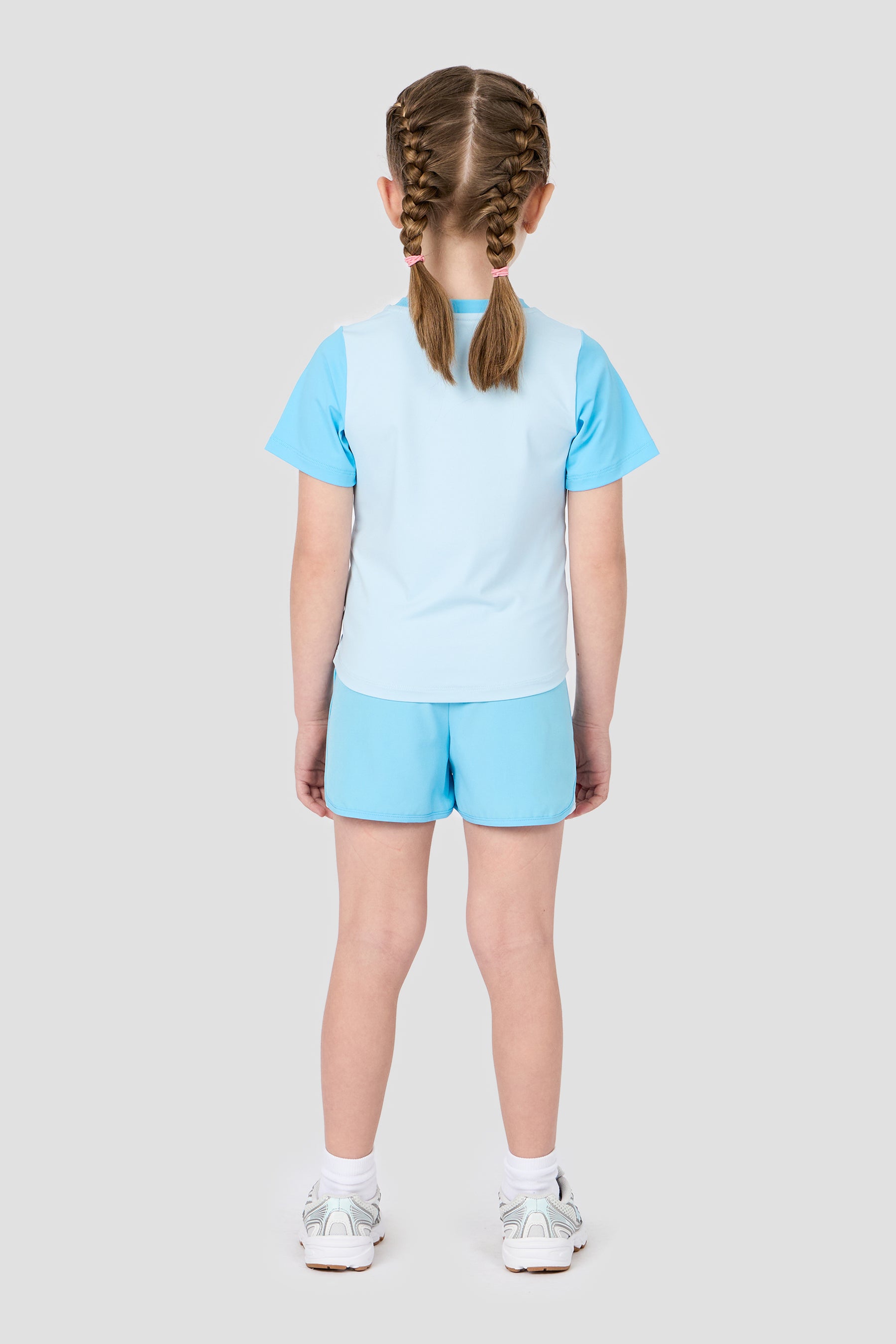 Infant Girls Bounce T-Shirt/Short Set - Misty Blue/Seashell Blue