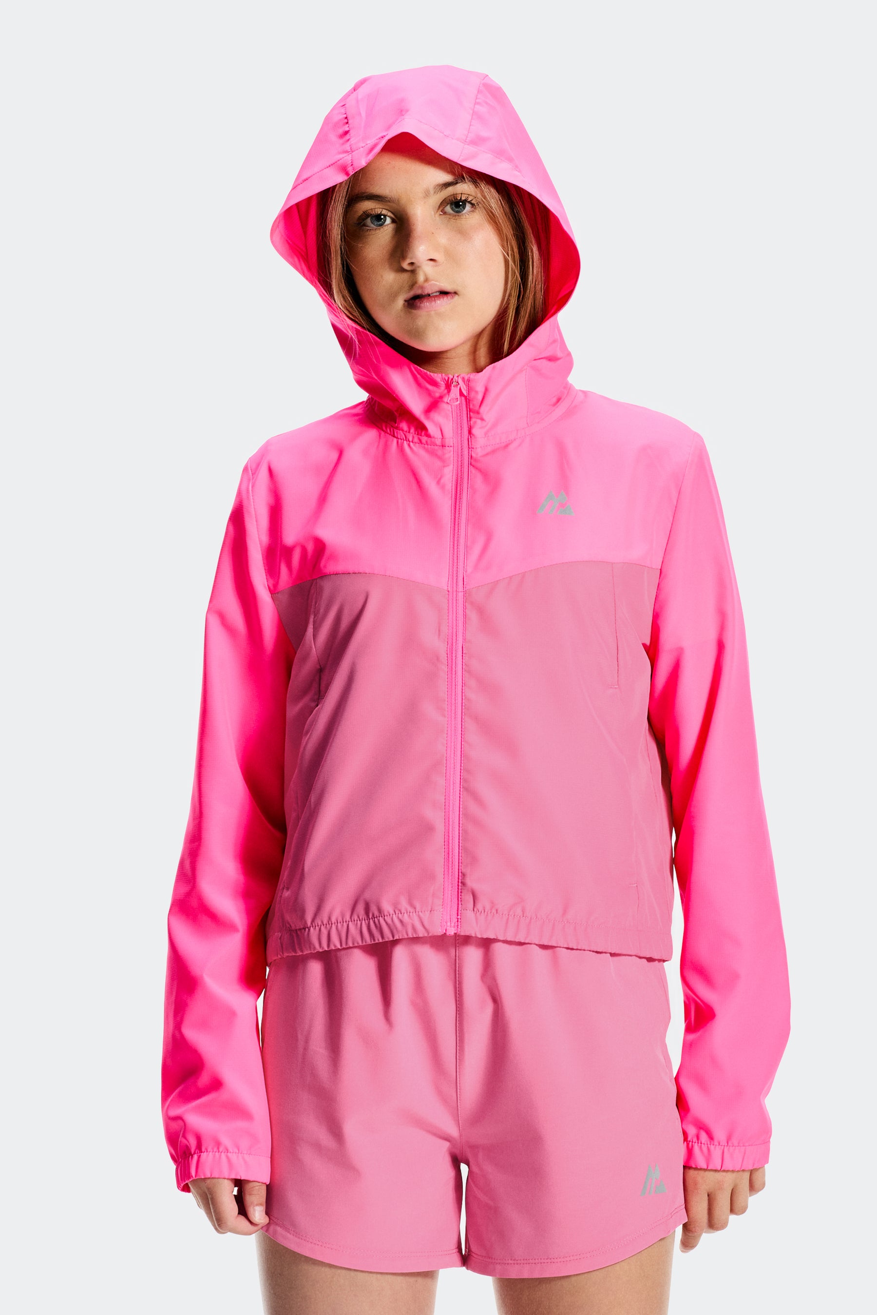 Girls Pace 2.0 Windbreaker - Neon Pink/Peony Pink