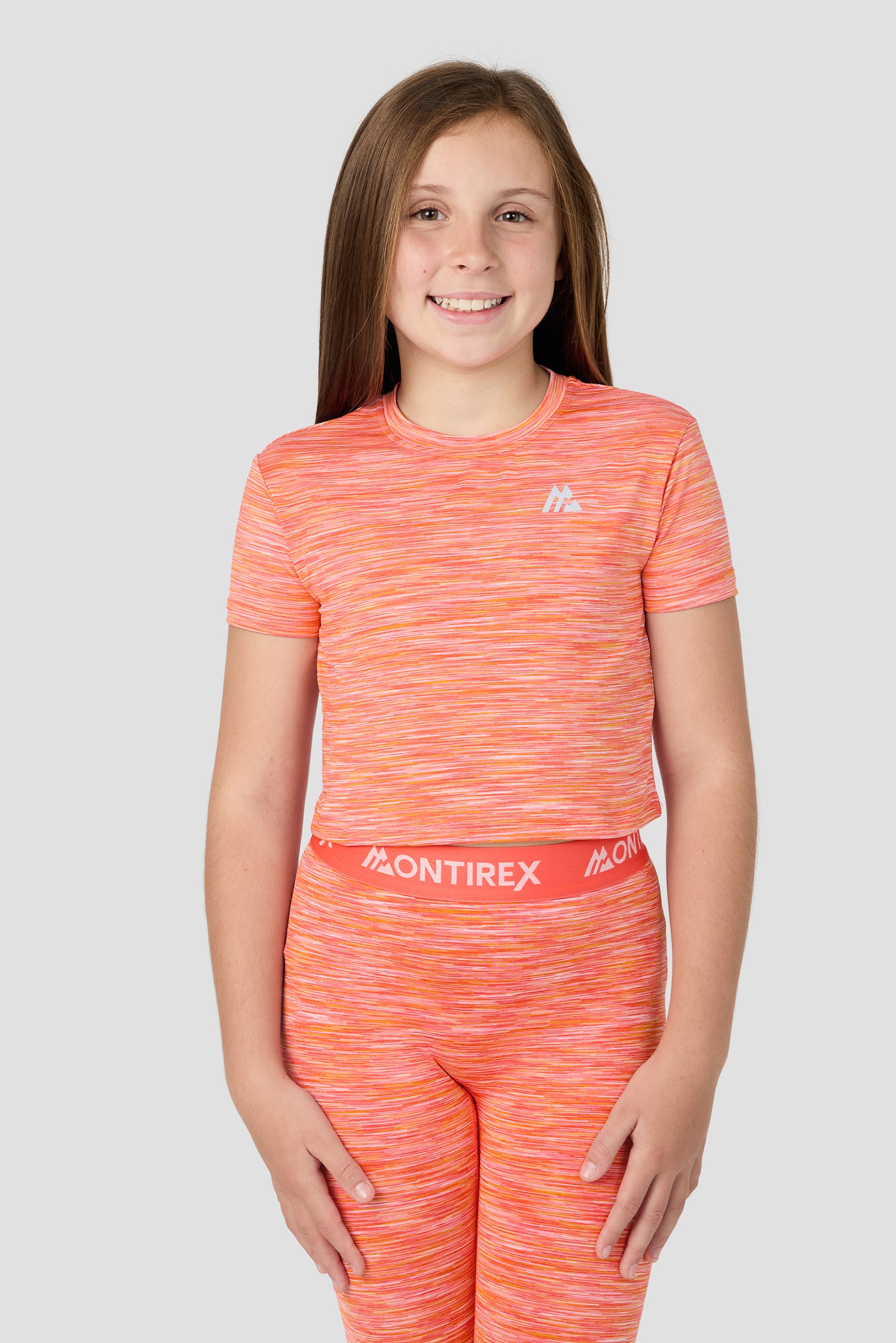 Girls Trail Box T-Shirt - Orange Pink