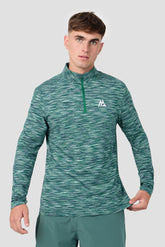 Trail 1/4 Zip - Green/Blue