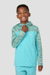 Boy's Trail Windbreaker - Blue/Teal/Green