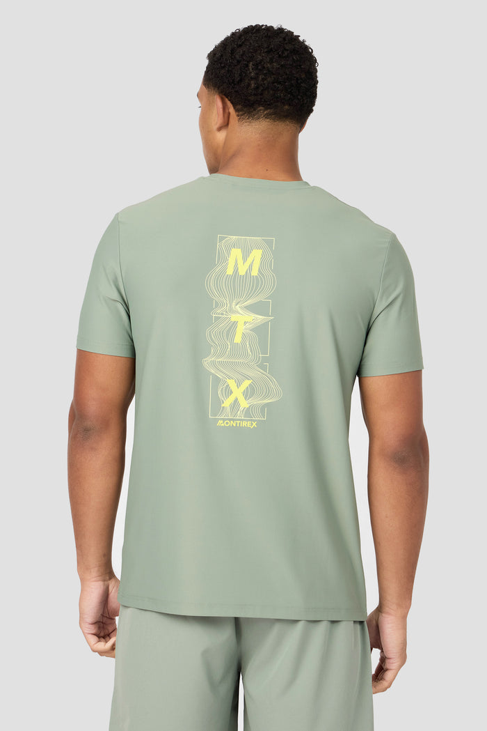 Frequency T-Shirt - Green Slate/Citrus