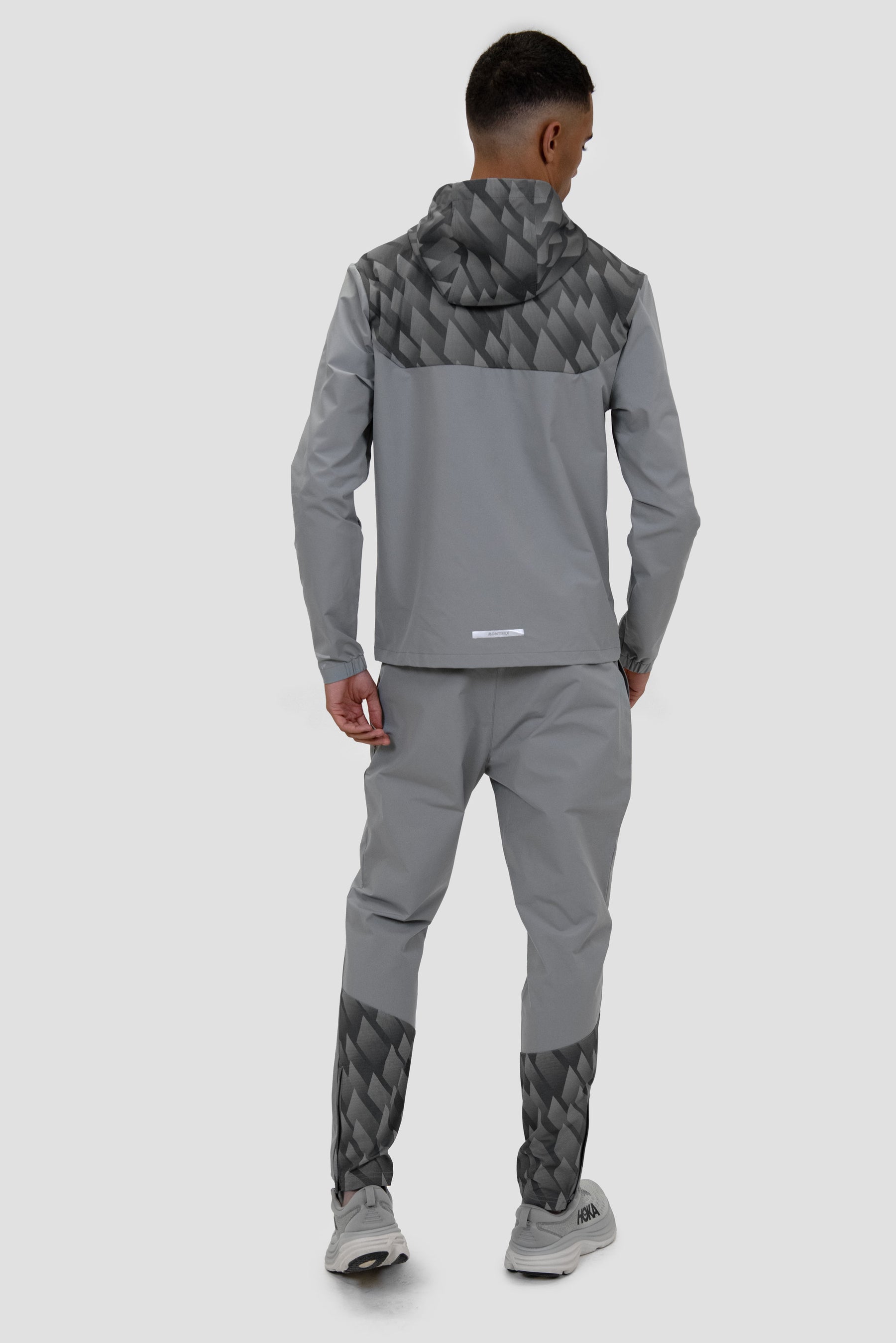 Men's Charge Print Windbreaker - Platinum Grey/Jet Grey