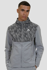 Men's Charge Print Windbreaker - Platinum Grey/Jet Grey