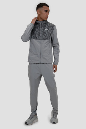 Men's Charge Print Windbreaker - Platinum Grey/Jet Grey