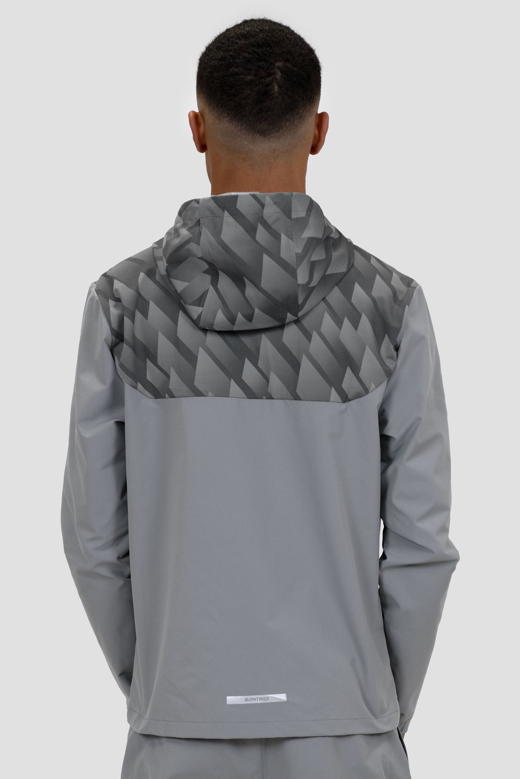 Men's Charge Print Windbreaker - Platinum Grey/Jet Grey