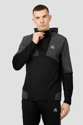 Zone Hood 1/4 Zip - Black/Asphalt