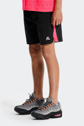 Boys Cube Short - Black/Shocking Pink