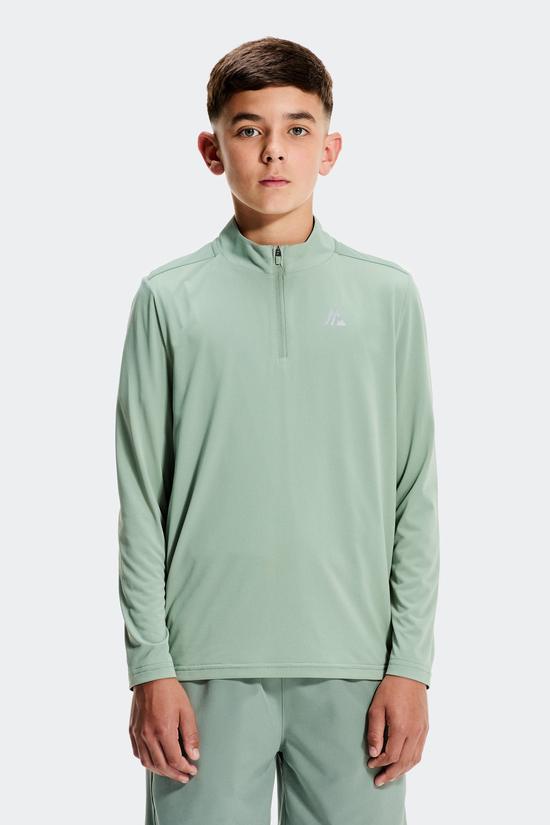 Boys Delta 1/4 Zip - Ash Green