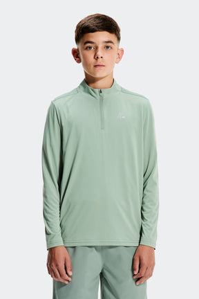 Boys Delta 1/4 Zip - Ash Green