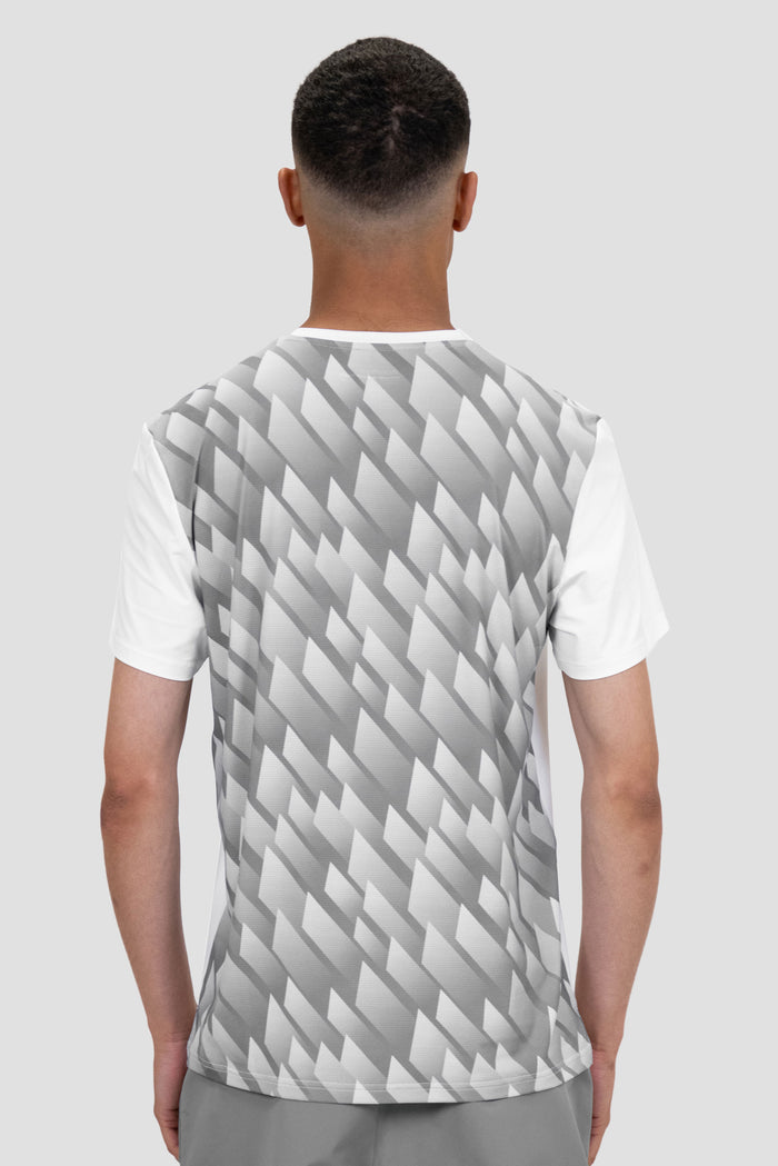 Men's Charge Print T-Shirt - White/Platinum Grey