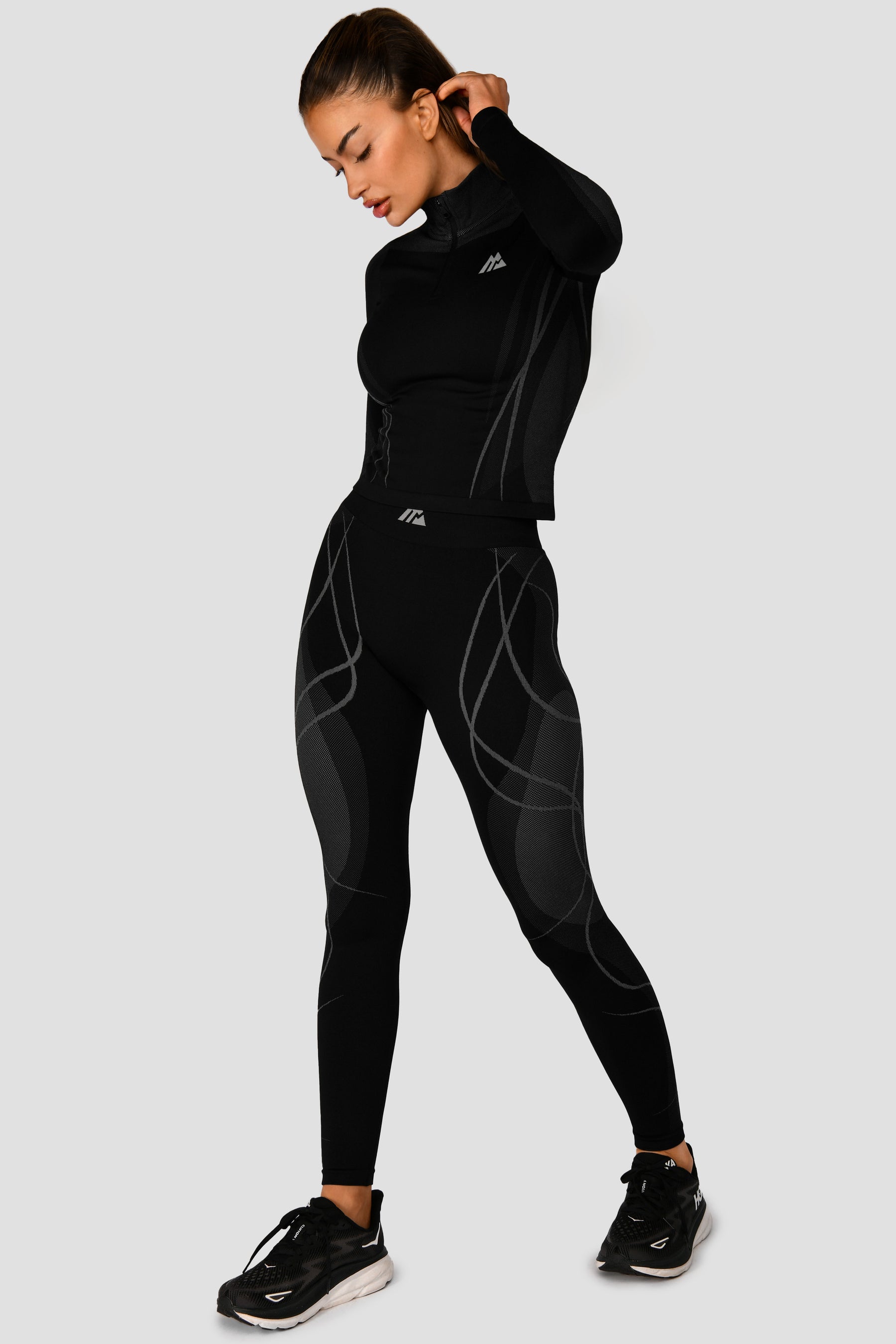 Women's Contour Seamless Legging - Black/Platinum Grey
