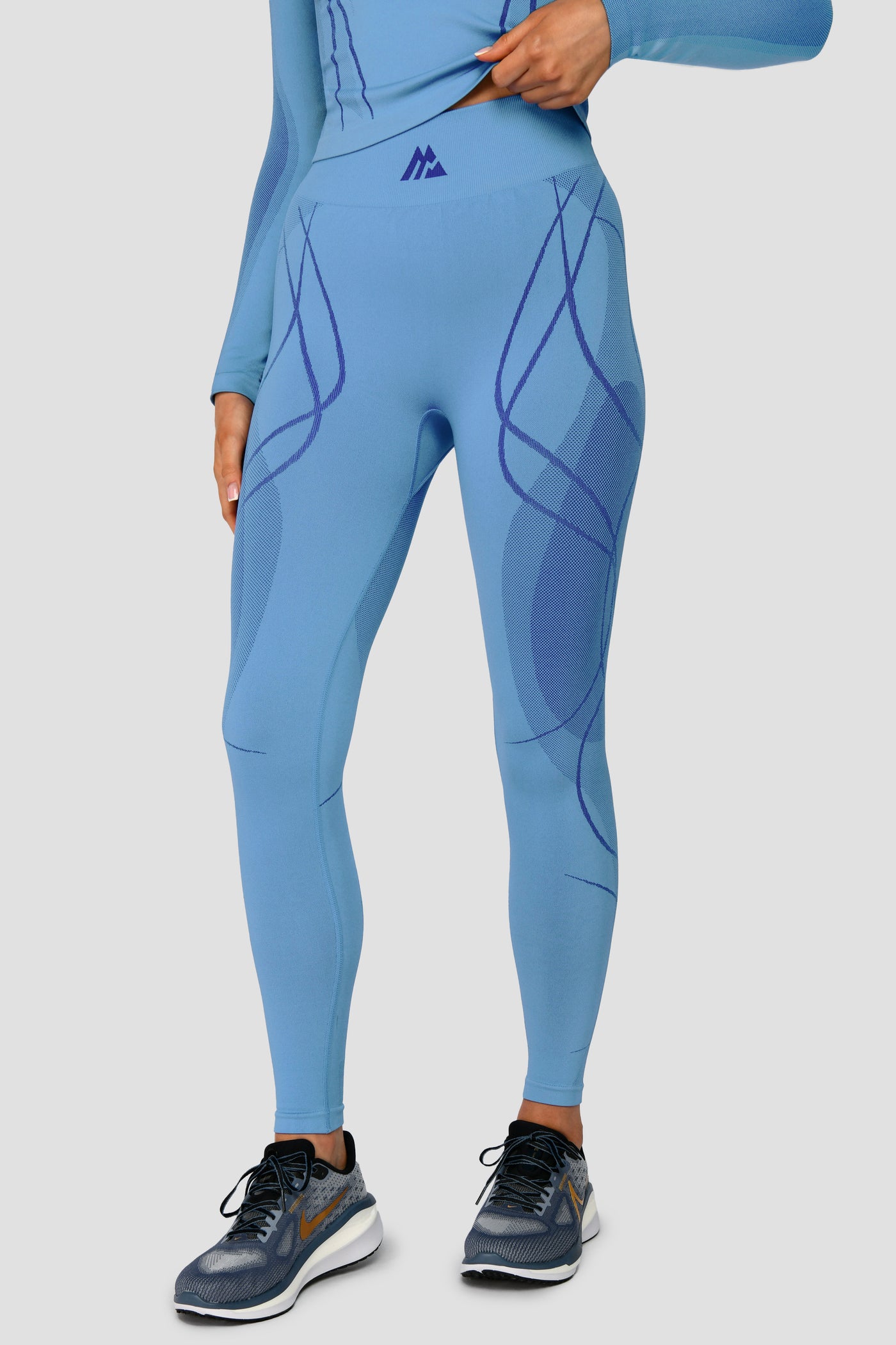 Women's Contour Seamless Legging - Powder Blue/Egyptian Blue