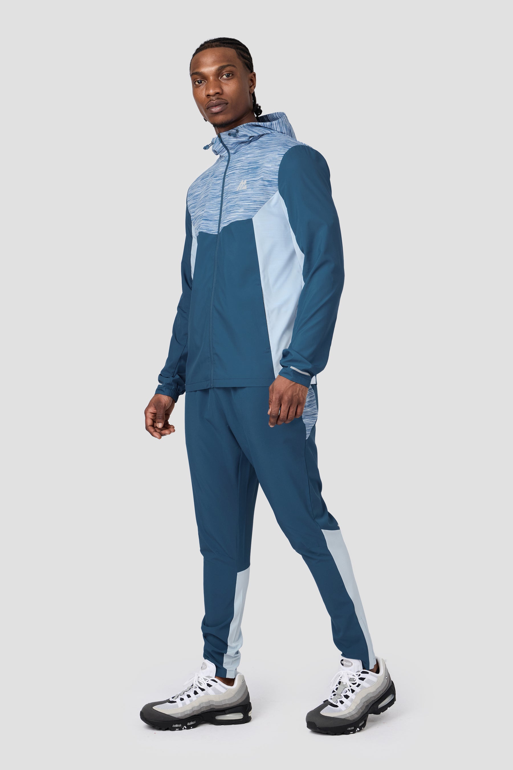Trail Panel Running Pant - Blue/Light Blue Multi