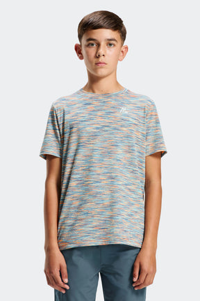 Boys Trail T-Shirt - Blue/Green/Orange