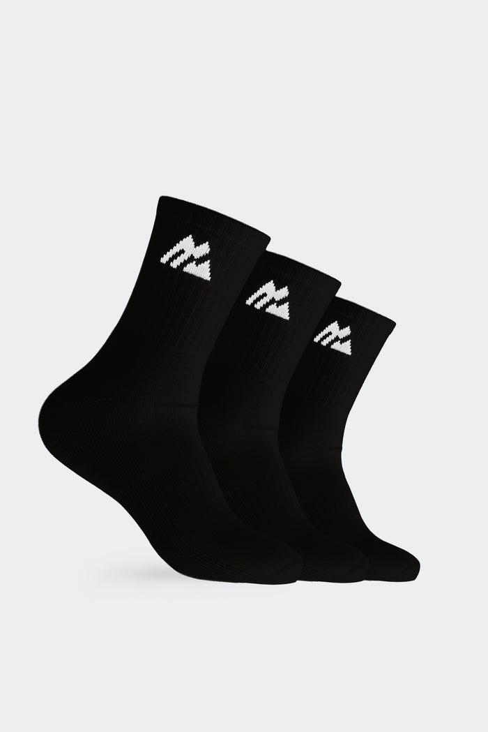 Men's Crew Sock 3 Pack - Black