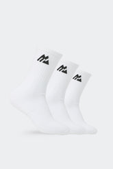 Men's Crew Sock 3 Pack - White