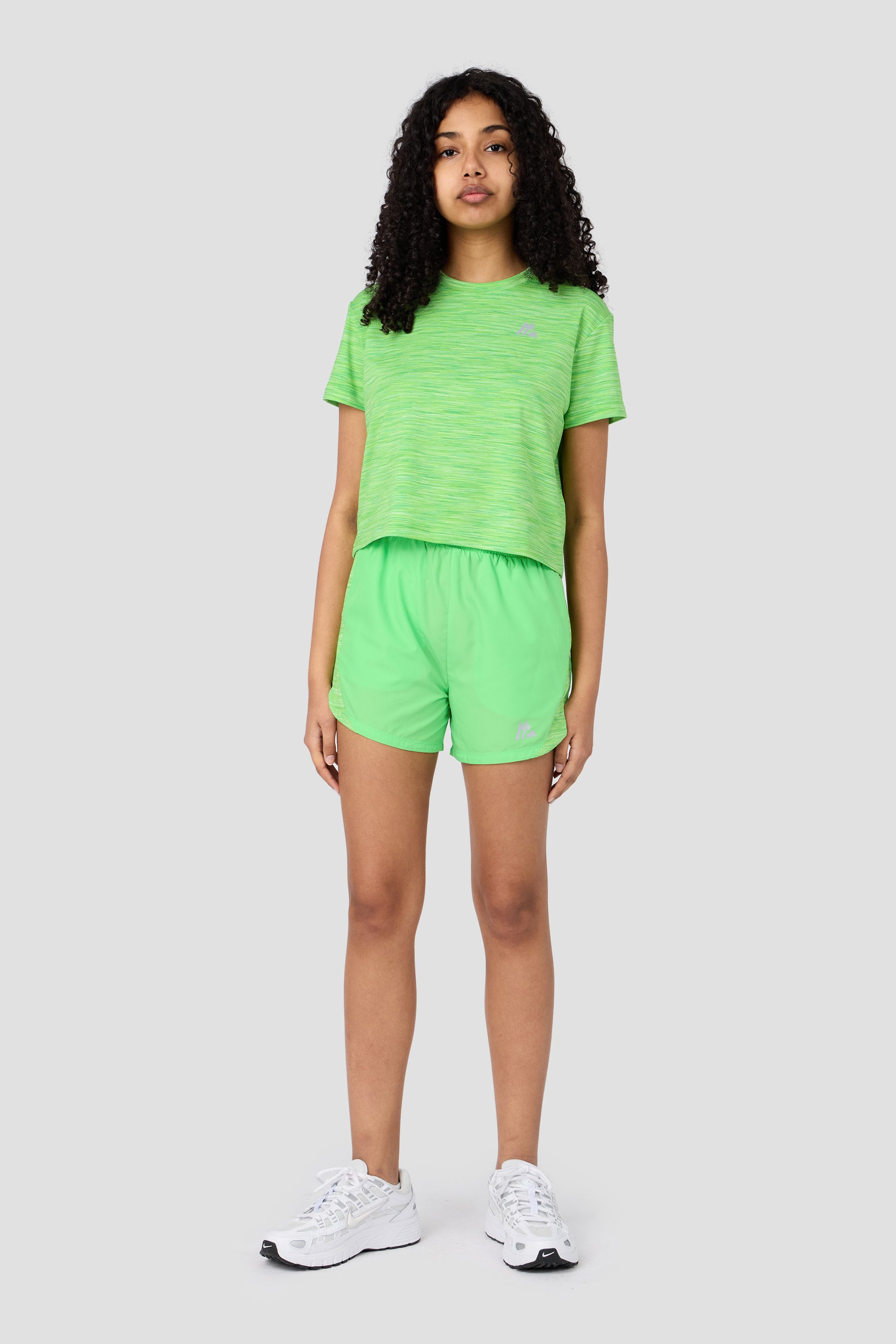 Girls Trail Panel Short - Apple Green Multi