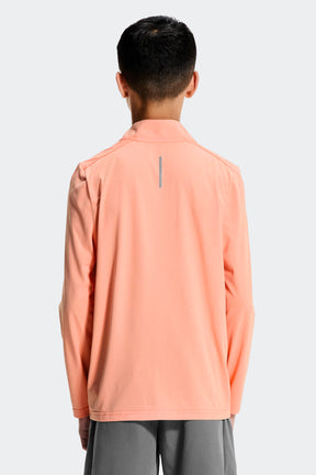 Boys Delta 1/4 Zip - Peach Punch