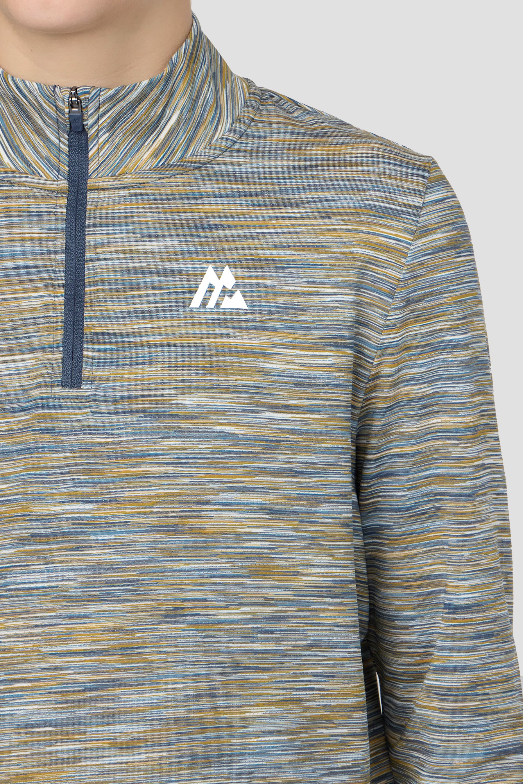 Boys Trail 1/4 Zip - Grey/Blue/Orange