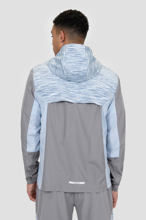 Trail Windbreaker - Grey/White/Blue