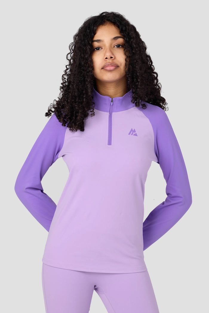 Girls Dash 1/4 Zip - Parma/Royal Purple