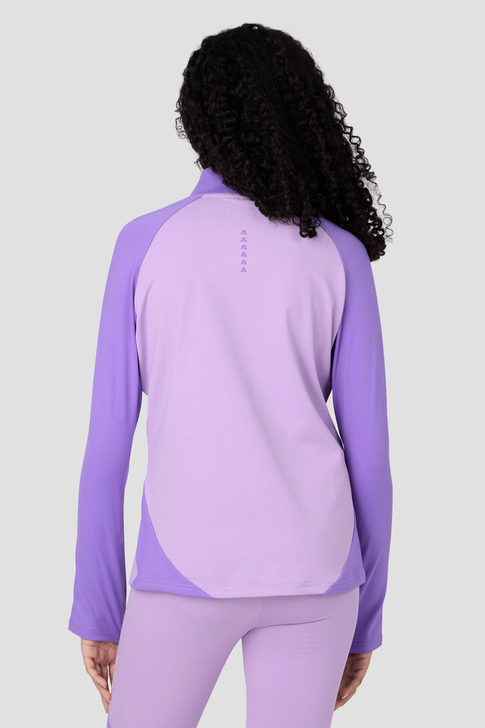 Girls Dash 1/4 Zip - Parma/Royal Purple