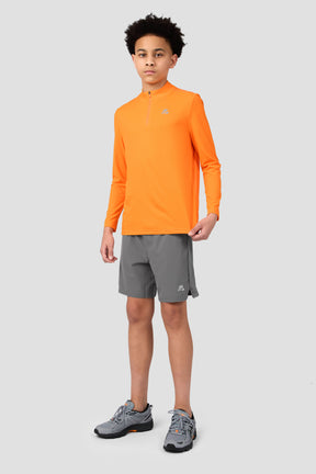 Boys Delta 1/4 Zip - Tangerine Glow