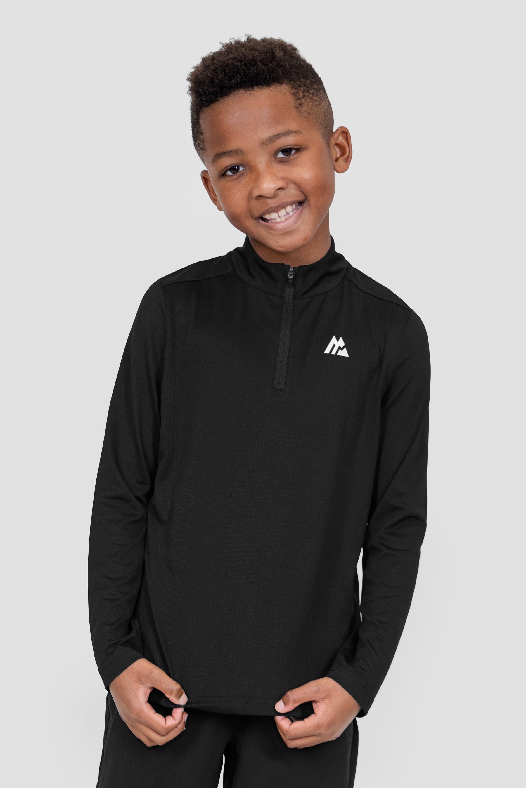 Sudadera Con 1/4 Zip Delta Niños - Negro