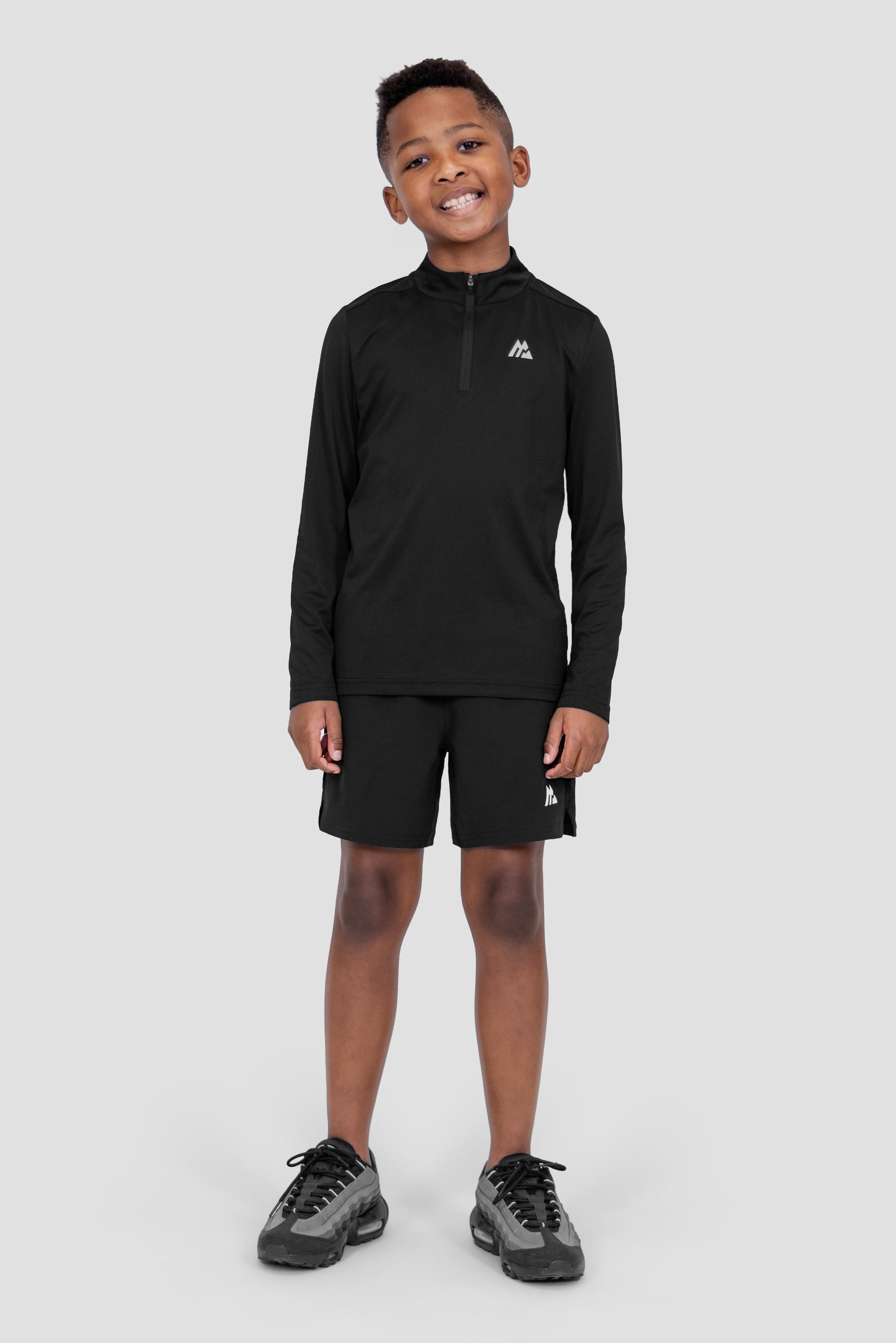 Sudadera Con 1/4 Zip Delta Niños - Negro