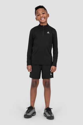 Boys Delta 1/4 Zip - Black