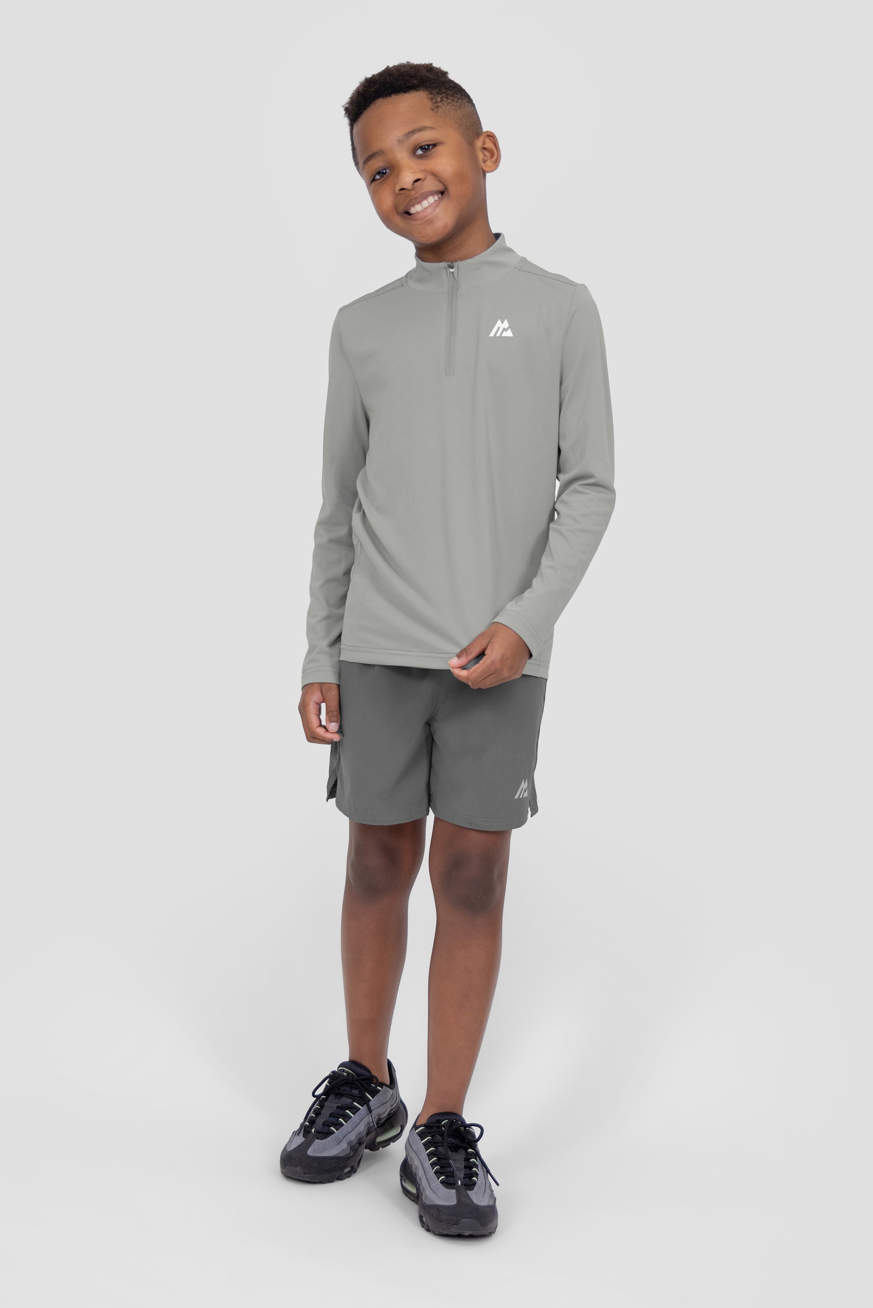 Boys Delta 1/4 Zip - Platinum Grey