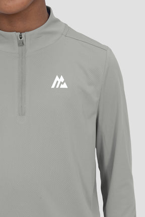 Boys Delta 1/4 Zip - Platinum Grey