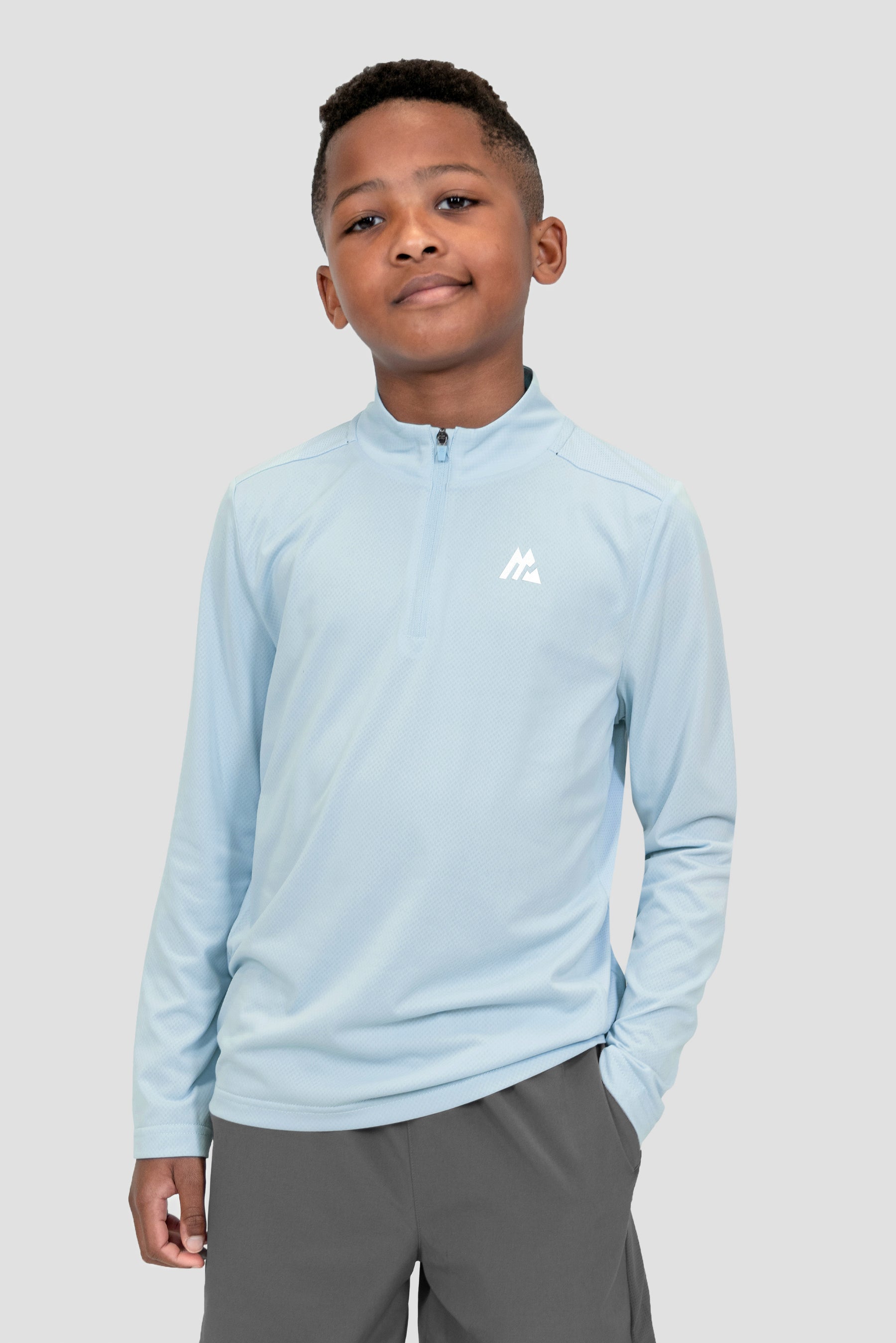 Boys Delta 1/4 Zip - Summer Mist