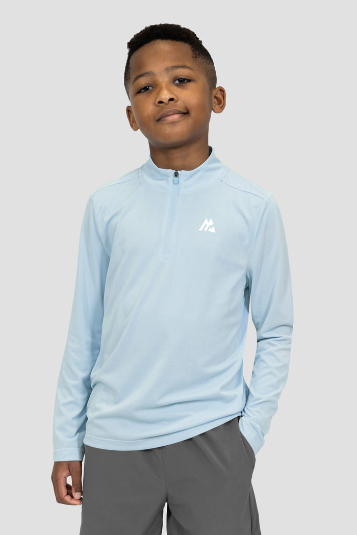 Boys Delta 1/4 Zip - Summer Mist