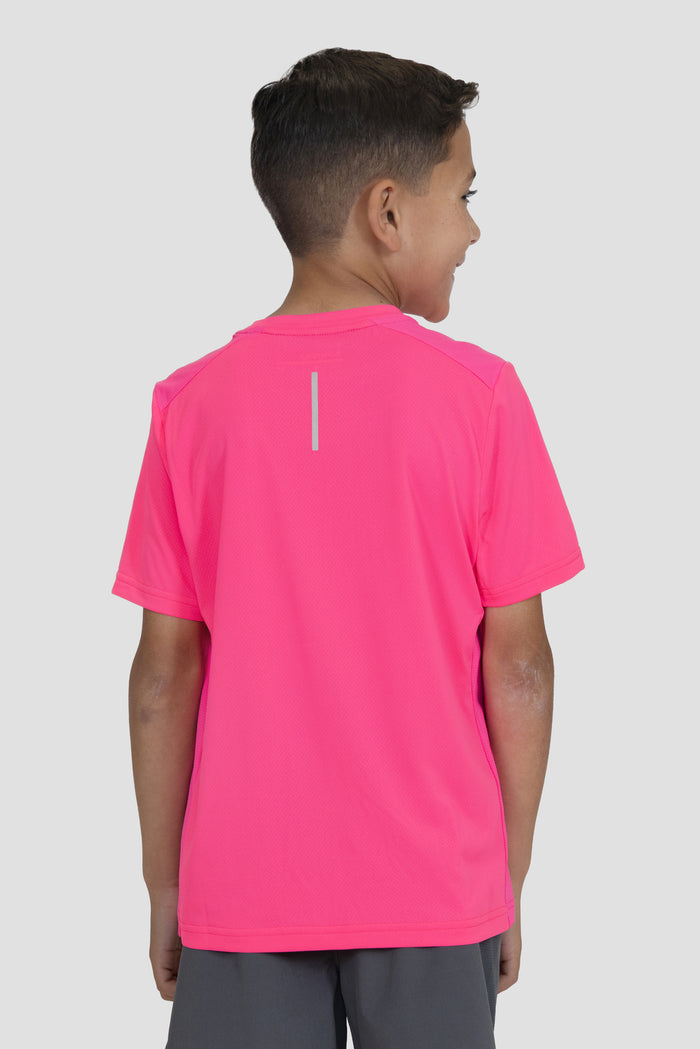 Boys Delta T-Shirt - Neon Pink